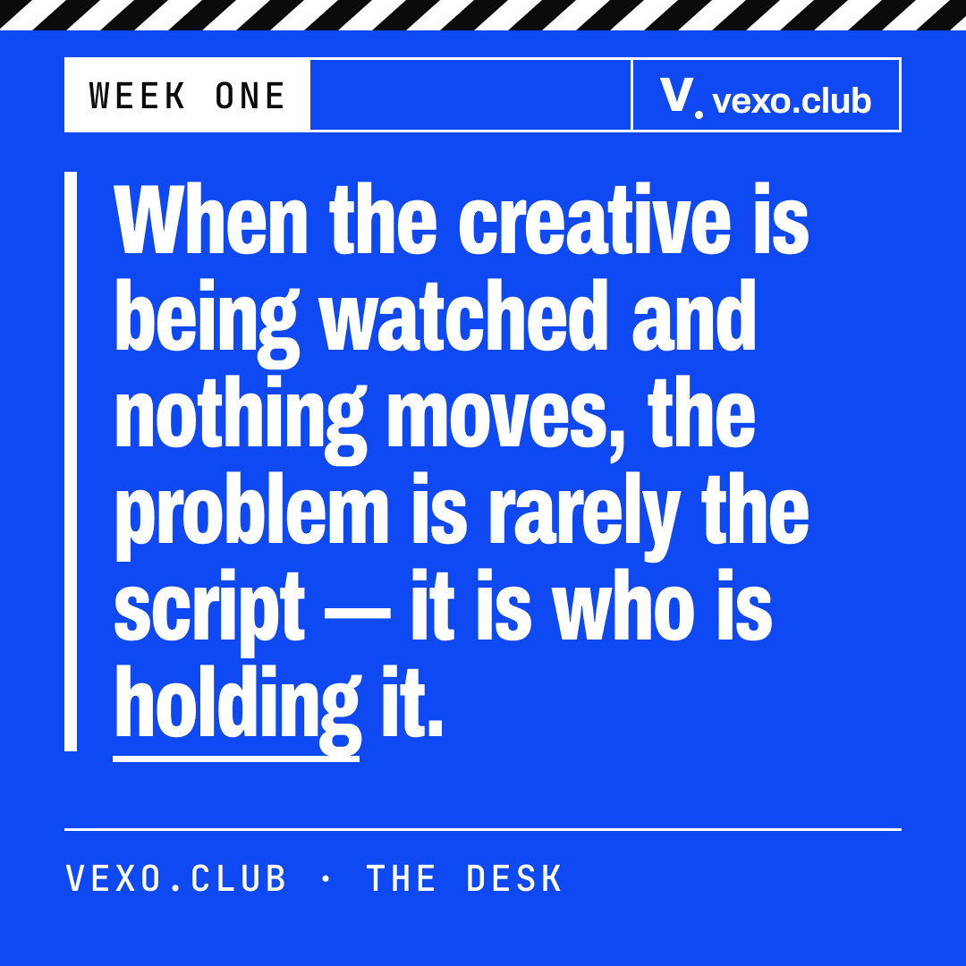 Quote card: when a watched creative moves nothing, the problem is who holds it, an influencer launch that misses week one