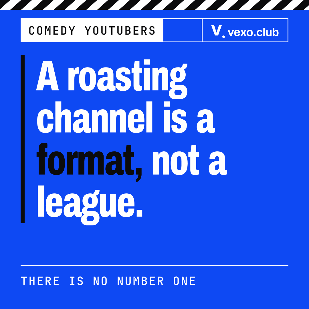 Quote card: a roasting channel is a format, not a league — why no comedy YouTubers in India list has a number one roaster