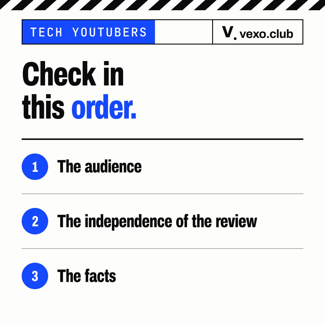 Three steps a brand checks before booking a tech YouTuber in India: the audience, the independence of the review, the facts