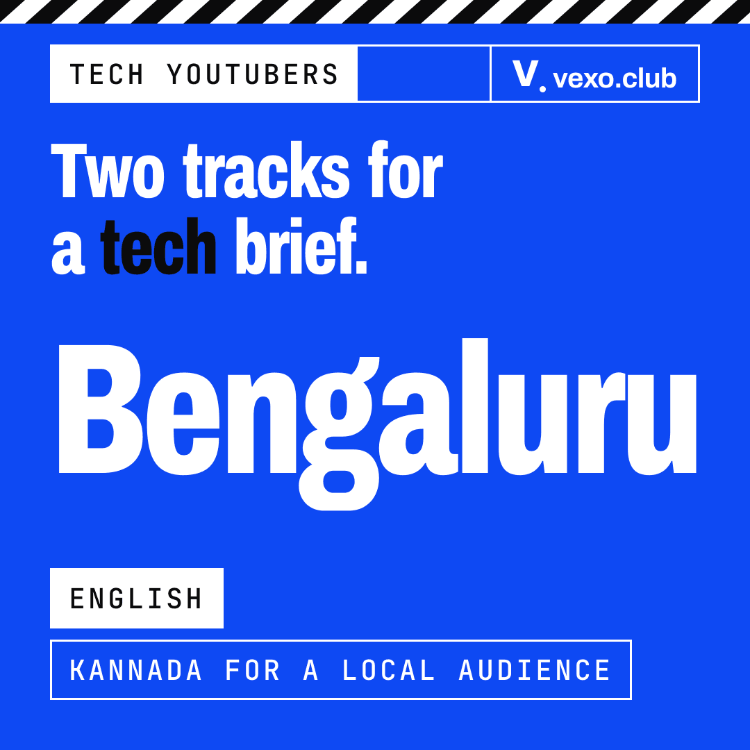 Bengaluru set large over English and Kannada chips — the two tracks of a tech YouTubers brief in Bangalore