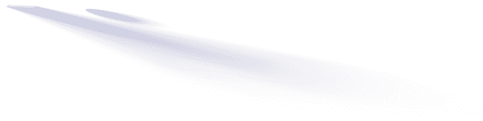The long cast shadow of the V· mark falling across the blue floor