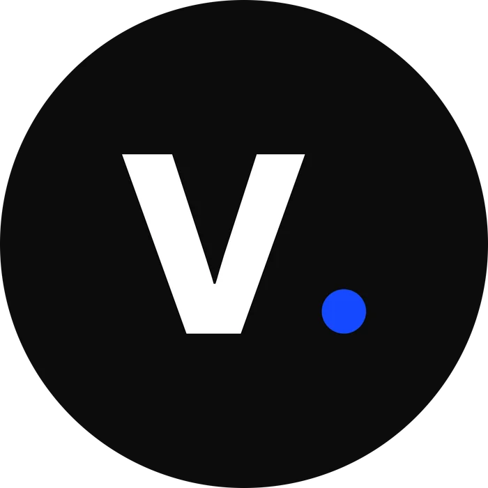vexo.club circle logo sticker in ink — influencer marketing agency in India.