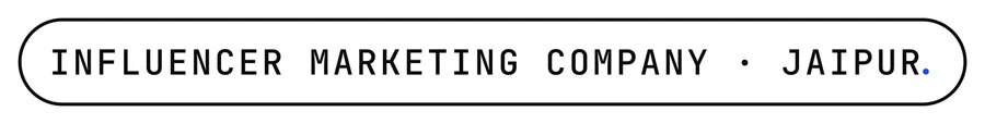 vexo.club Jaipur label sticker, ink on paper — influencer marketing agency in Jaipur.