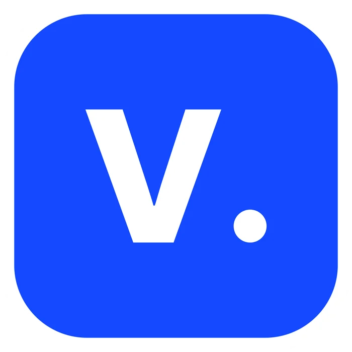 vexo.club tile logo sticker in blue — influencer marketing agency in India.